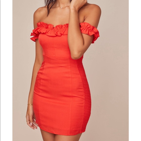 ASTR Renata Ruffle off the shoulder Mini Dress - Picture 4 of 5
